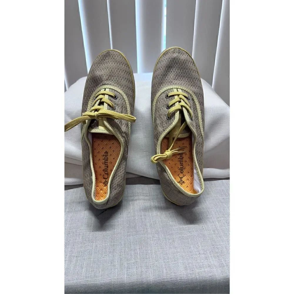 COLUMBIA VULC N VENT TEXTILE TRAINERS YELLOW WOMENS SZ 8.5